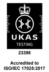 UKAS testing accreditation.